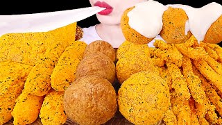 ASMR MUKBANG｜CHEESE BALL CHEESE STICK FRENCH FRIES CORN DOG CHICKEN 뿌링클 먹방 치킨 치즈볼 치즈스틱 감자튀김 핫도그 [upl. by Naahsar]