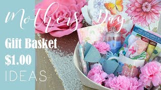 Dollar Tree DIY Gift Basket ♥♥ Last Minute Mothers Day Gifts [upl. by Adehsor724]