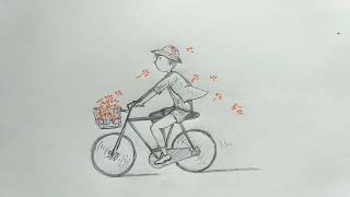 EASY Free Hand drawing karna SIKHO 🚴🚴‍♀️🚴‍♂️ ड्राइंग cycle rider बनाना सीखो [upl. by Chin]