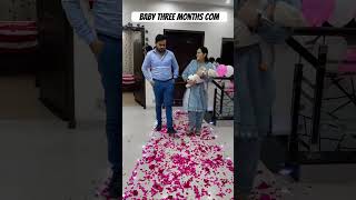 Baby Three months Complete Celebration shorts neha usama baby funny couple comedy [upl. by Fang]