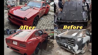 Datsun 120y Converted to Datsun 240z Complete Restoration  Modified Car in Pakistan  Project Cars [upl. by Carpet]