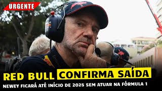 URGENTE RED BULL confirma saída de NEWEY no começo de 2025 e afastamento imediato da Fórmula 1 [upl. by Odey]