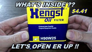 Hengst Oil Filter Cut Open H90W25 Oil Filter Review [upl. by Vaden661]