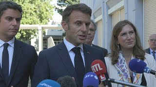 Macron sur labaya et le qamis quoton ne laissera rien passerquot à la rentrée  AFP Extrait [upl. by Nidnarb154]