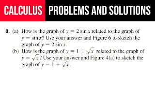 8 a How is the graph of y2 sin⁡x related to the graph of ysin⁡x Use your answer and Figure 6 [upl. by Erbas978]