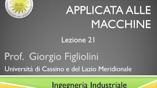 Meccanica applicata alle macchine Lezione 21 [upl. by Dedra]