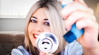 ASMR Doctor  Asthma Check Up Stethoscope Inhaler Latex Gloves Writing Sounds [upl. by Starinsky]