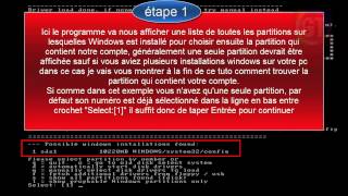 Réinitialiser le mot de passe windows perdu xpvista78 [upl. by Seaddon]