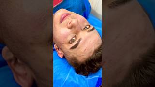 Micropigmentacion de cejas pelo a pelo en hombre makeup beauty [upl. by Aidne]