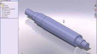 Creando un eje Escalonado con Ranura para Chaveta  M4A1  Aprendiendo SolidWorks [upl. by Ahsyekat]