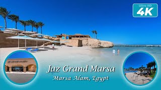 Jaz Grand Marsa  Marsa Alam Egypt   4K Full Resort Walk Around 2024 [upl. by Ydnolem]