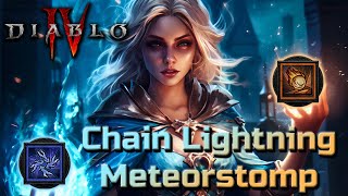 Meteorstomp Chain Lightning Leveling Guide  Best Sorcerer Starter Build for Season 3 Diablo 4 [upl. by Yrallam967]