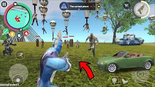 Rope Hero Vice Town  Rope Hero Fight Duel Zombie Wave Pink Tank Destroy wood Box  Gameplay HD [upl. by Dej]