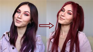 BROWN TO RED HAIR IN 2 HOURS  Irresistible Me Hair [upl. by Greenquist723]