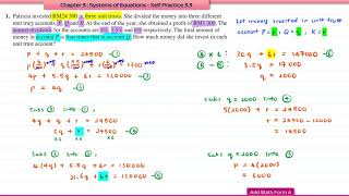 Add Math Form 4  Chapter 3 Systems of Equations  Self Practice 33 [upl. by Thgirw]