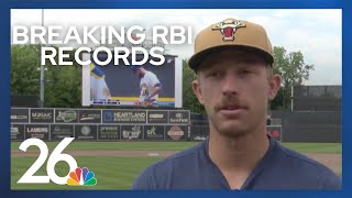 Alex Hall breaks Timber Rattlers singlegame RBI record [upl. by Freiman897]