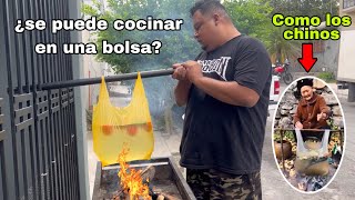 PREPARAMOS en el ASADOR una SALSA en BOLSA de PLÁSTICO ¿en verdad funciona [upl. by Neitsabes]