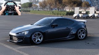 SUBARU BRZ  Rocket Bunny body kit  Forza Horizon 5  Steering Wheel Gameplay [upl. by Sitnalta]