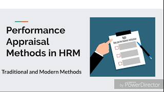 Performance Appraisal Methods in HRMTraditional amp Modern Methods [upl. by Katushka722]