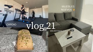 LLEGARON LOS MUEBLES 🥲✨ receta de pan 100 integral 🍞 pre shampoo 💆🏼‍♀️ [upl. by Izogn]