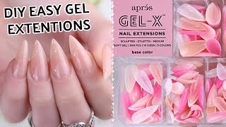 TRYING APRES GELX NAIL EXTENSION SYSTEM  NO DRILL HAND FILE ONLY [upl. by Martguerita]