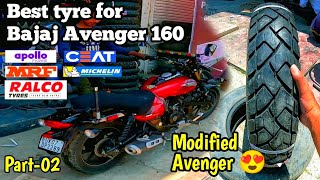 Rear tyre for Bajaj Avenger 160 street🏍️😍Ralco Speed blaster tyre💥tyre change part2modified2023 [upl. by Yelhs862]