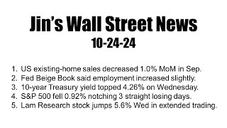 Jins Wall Street News on 10242024 [upl. by Derwood768]