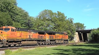 Two BNSF Freights On The Chili Sub Galesburg IL [upl. by Collier]