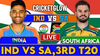 Live IND Vs SA 3RD T20I  Live Scores amp Commentary  India vs South Africa  1st innings [upl. by Ayotak]