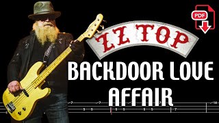 ZZ Top  Backdoor Love Affair 🔴Bass Tabs  Notation ChamisBass zztopbass zztopl chamisbass [upl. by Enyale]