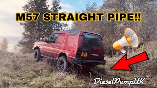 M57 DISCOVERY STRAIGHT PIPE PURE UNFILTERED SOUND HARDCUT LANDROVER [upl. by Ahsahtan447]