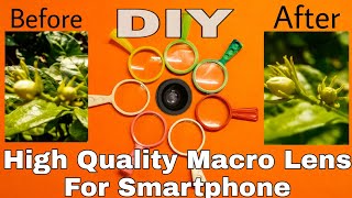 DIY Macro Lens For Smartphone  High quality macro  Cheap Magnifying glass [upl. by Terzas]