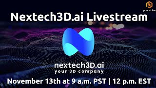 Nextech3Dai Livestream Event Unveils AI Photography Studio for Ecommerce [upl. by Nylarac339]