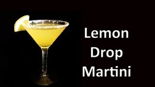 Lemon Drop Martini Cocktail Drink Recipe [upl. by Myrtia]