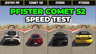 Pfister Comet S2 Vs Jester RR Vs ZR350 Vs Dinka RT3000  Speed Test  GTA 5 Online [upl. by Yssim334]