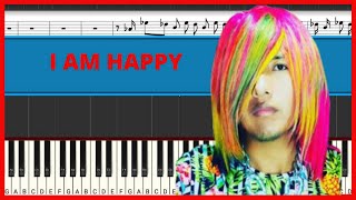 Faraón Love Shady  I am happy  Piano Tutorial  Midi [upl. by Nimrak]