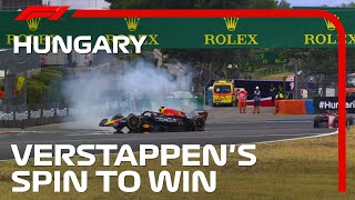 Verstappen Spins and Wins in Budapest  2022 Hungarian Grand Prix [upl. by Shipman]