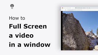 🔵How to full screen a video in the browser window [upl. by Lika5]