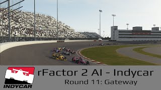 rFactor 2 AI  Indycar Gateway [upl. by Nanyk]