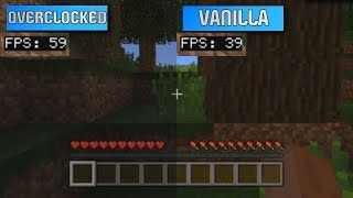 Minecraft PlayStation Vita Edition Overclocked vs default CPU [upl. by Arlo]