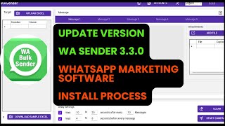 WA Sender 330 Update version 2024 Whatsapp Marketing Software Install Process [upl. by Derrik]