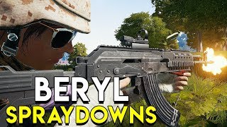 BERYL M762 SPRAYDOWNS  PUBG [upl. by Garnet]