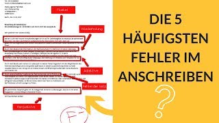 Motivationsschreiben formulieren  5 häufige FEHLER im Anschreiben [upl. by Nosnor]