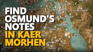 Find Osmunds notes in Kaer Morhen The Witcher 3 [upl. by Aehtorod]