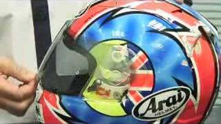 How to change an Arai visor [upl. by Ariait]