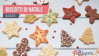 BISCOTTI DI NATALE facilissimi con pasta frolla infallibile  Ricettait [upl. by Sanoy]