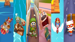 100 Funny Fails Talking Tom Gold Run VS Tom Hero Dash VS Tom Gold Run 2 [upl. by Acenahs]