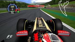 rFactor F1 2011 Robert Kubica at Spa Francorchamps  Real DRS and KERS  Real reflections [upl. by Nyrahtak]