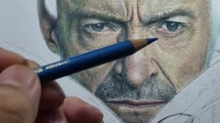 HYPER Colored Pencil Drawing Realistic Portrait Tutorial in Realtime [upl. by Hsirehc]