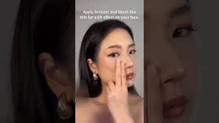 New hack to uplift your face by using bronzer and blush💁‍♀️💄 BeautyTips MakeupHacks shortsviral [upl. by Ib]